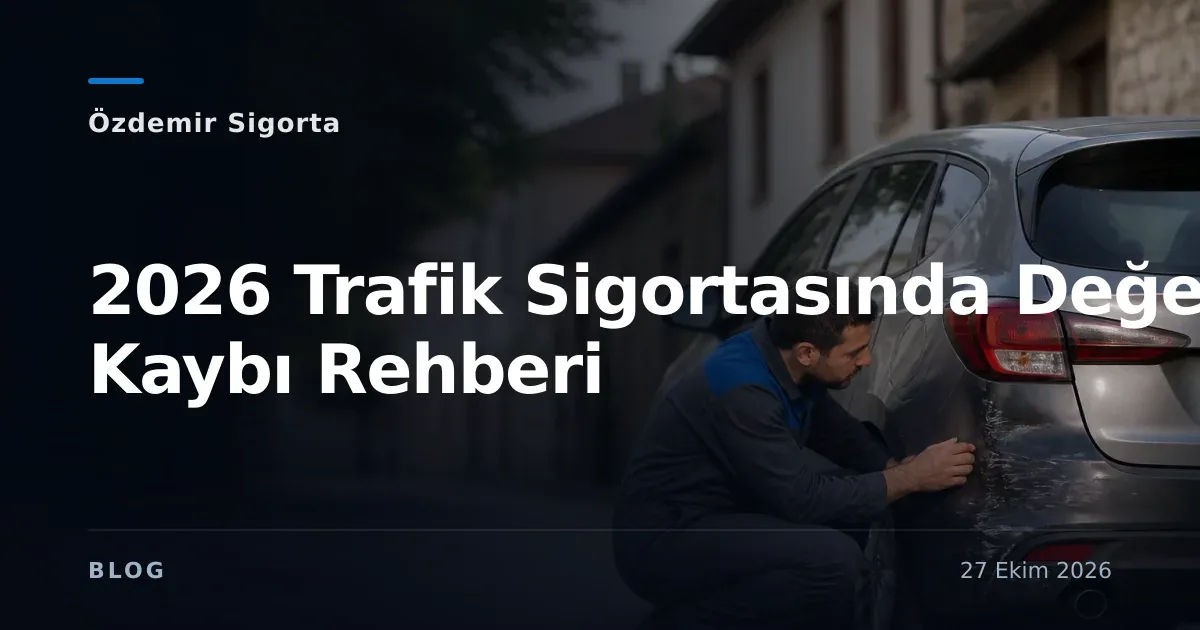 2026 Trafik Sigortasında Değer Kaybı Rehberi
